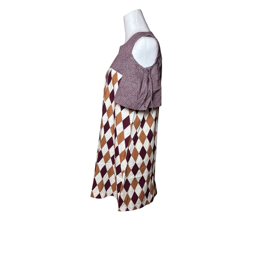 Batik Keris Cotton Dress Cold Shoulder Boho Print Size M - Picture 4 of 11